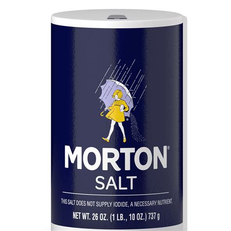 Morton salt - Morton Iodized Salt (4 lbs.) Shrunk in Plastic Seal, Heat Sealed, Wrapped in Paper, and Boxed for Safe Delivery (2 Pack) 4.0 out of 5 stars 6. 100+ bought in past month. $24.95 $ 24. 95 ($0.19/Ounce) FREE delivery Fri, Nov 17 …